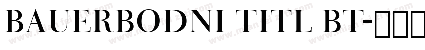 BauerBodni Titl BT字体转换